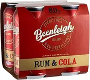 Beenleigh Artisan Distillers Rum and Cola 8% Alcohol 375 ml x 4 Cans