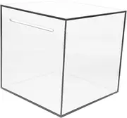 FUTUREORYY Energy Saving Acrylic Tip Jar Secure Money Box for Cafes Restaurants Stores Acrylic Piggy Bank Jar Lid