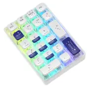 LEOBOG K21 Mini Tri-Mode Mechanical Keypad 21 Keys Transparent Numeric Keyboard with Backlight Wireless/bluetooth/Wired
