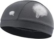 [SHWING] Skull Caps Helmets - Sweat Wicking Cooling Mesh Skull Caps Helmets,Cycling Running Hat, Breathable, Comfortable Cycling Skull Caps for Men Women Grey