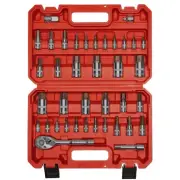 38PCS Master Allen Socket Set，SAE and Metric Hex Bit Socket Set，1/4"， 3/8"，1/...
