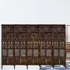 Wooden Room Partitions room Dividers Screen Separator 5 Panel with Stand