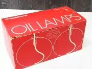 Scarce Old New Stock Crate & Barrel Hand Blown Oil Lamps in Box