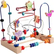 predolo Bead Maze Toy Beads Roller Toy Sensory Skills Animals Shapes Dinosaur Bead Maze