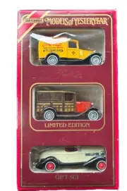 1984 MATCHBOX MODELS OF YESTERYEAR 3 CAR LIMITED EDITION GIFT SET NEW IN BOX