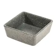 G.E.T. INF205 Infuse Stone Grey Melamine 6.75 oz. 3.7" Square Ramekin