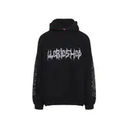 [032c] 032c-Black Faithless Oversized Cotton Hoodie-Uomo M STAND