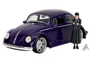 Jada: Wednesday - VW Beetle w/Wednesday- 1:24 Diecast Model