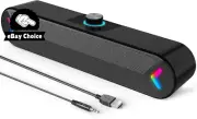 Wired USB-Powered Computer Speakers 10W Stereo Soundbar for PC Laptop Monitor