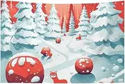 Red Snowball Flag 24x35 in No Fade Welcome Flag Garden Yard House Flags Decorative Garden Yard Sign Indoor Outdoor Banner Party Home Decor