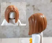 New LEGO Wig Long in front Rachel Nougat Light Brown symmetrical Medium Hair