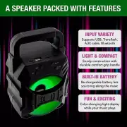 Bluetooth Speaker Mini Portable AUX SD/TF FM Radio Indoor Outdoor Party Lights