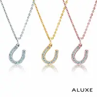 在飛比找PChome24h購物優惠-A-LUXE 亞立詩 18K Petite系列 馬蹄玫瑰金美