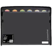 ColourHide A3 Zip It Expanding File Black