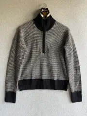Brooks Brothers Sweater Womens Medium Knitted 1/2 Zip Lambswool NWT