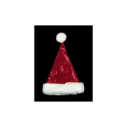 Northlight 19" Sparkling Red White Metallic Sequin Christmas Santa Hat - Adult