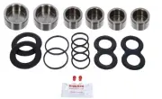 for JAGUAR E TYPE 1968-1975 FRONT Brake Caliper Rebuild Repair Kit +S/s Pistons (for: Jaguar)
