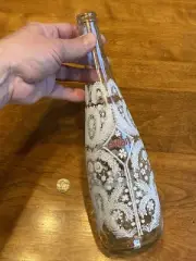 2008 EVIAN LIMITED ED CHRISTIAN LACROIX GLASS SNOWFLAKE LACE BOTTLE COLLECTIBLE