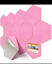 12 Pack Self Adhesive Hexagon Acoustic Panels Sound Proof Foam Panels,