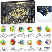SUPER YIICOO Advent Calendar 2024 for Kids, 24 Days of Christmas Countdown Calendar, Christmas Advent Calendar, Brain Teaser Puzzles for Boys Girls Teens Adults