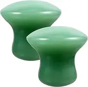 Healvian 2Pcs Face Stone Guasha Jade Massage Tools Facial Massage Rollers Scraping Boards Mushroom Shaped Face Massagers