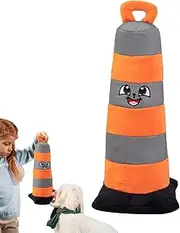 Dog Chew Plush Toy,Pet Puppy Training Traffic Cone Plush Toy - Reaction Speed Agility Exerciser Teething Interaction Companion for Shelter, Home
