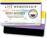NumeroPhi - Non-binary Pride Card, LGBTI Accessories, Membership Card, Includes Gift, PVC, Colourful, Flags