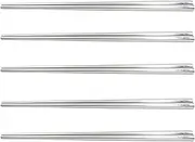 5 Pairs of NUZAMAS SUS304 Stainless Steel Chopsticks Reusable Silver Chop Sticks Square Lightweight Non - Slip Chop Metal Sticks for Home Kitchen Hotel Restaurant Household