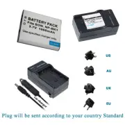 Battery & Charger For Sony NP-BK1 Cyber-Shot DSC-W370 R W370 G 14.1MP