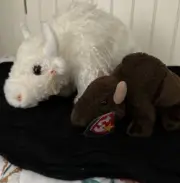 Ty 1998 Roam and Extremely Rare White Roam Buddy. Retired