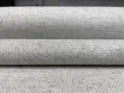 1.875 yd Maharam Beck Buckram Light Gray Woven Wool Blend Upholstery Fabric FU
