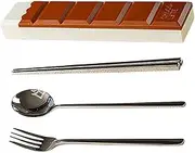 Portable Tableware Set, Travel Utensils Set, Stainless Steel Cartoon Utensils Set, Cute Utensil Set with Liquid Compartment, Portable Cutlery Set for Camping Picnics