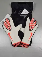 Nike GK Mercurial Touch Victory Soccer Gloves Size 8. White/Orange DC1981-102