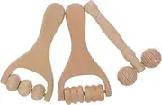 WOFASHPURET 3pcs Wooden Face Massage Roller Convenient Skin Care Tool for Relaxation and Muscle for Neck Shoulders and Arms Massage