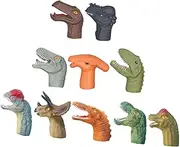 10Pcs Cartoon Dinosaur Finger Puppets Set Interactive Hand Puppet for Creative Role Play and Storytelling Fun Safe for Early Learning and Imaginative Play