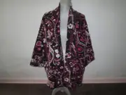 GO LIGHTLY Floral Textured Chenille Wool Open Jacket Topper Cardigan ~ O/S *NWT