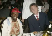 Paul Weller is seen with fellow Jimmy Cliff at their table at Nord- Old Photo