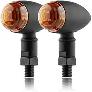 Universal Motorcycle Turn Signals Indicator 12V Blinker Light 10mm Bolt Flasher Waterproof turn Signal Lamp (Color : 2PCS B)