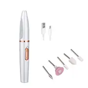 5 in1 Mini Nail Polishing Machine USB Rechargeable Manicure Drill Machine Accessory Pedicure Gel Polish File Buffer Nail Tools