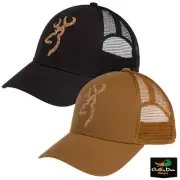 NEW BROWNING LOW PRO CORK MESH BACK TRUCKER HAT BUCKMARK LOGO CAP