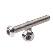 Hex Socket Button Cap Head Screws Bolts, M8 x 60mm 304 Stainless Steel Metric, Hexagon Coarse Threaded Machine Fully Thread Allen SUS Storage