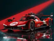 Ferrari 499P Modificata #24 Red "Launch Version" with Acrylic Display Case 1/18