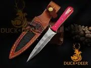 9" Long Damascus knife Handmade Damascus steel Dagger Knife Fixed Blade Knife