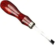 BATHVEVE 1PC DIY Leather Skiving Shovel Leather Trimmer with Wooden Handle Precision Skiving Tool for Crafting for Professionals and Amateurs Rabbet
