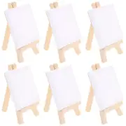 6 Sets Mini Canvas Boards for Painting Stretched Artist Blank Child Toddler