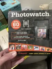 Neutrano Photowatch Leather Band USB Plug & Play Digital/Analogue Time NIB