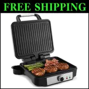 1400W Compact Panini Maker with Temperature Control for Smooth Sandwiches