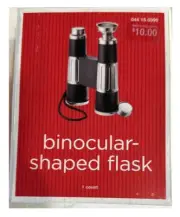 New Binocular Shaped Alcohol Flask Gift Fun Bird Enthusiast Gag Gift