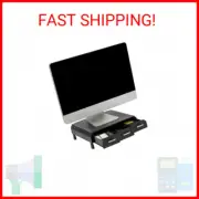 Mind Reader Monitor Stand, Laptop Riser, Desktop Organizer, Storage Drawer, Offi