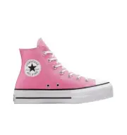 PINK CONVERSE Women's Chuck Taylor All Star Platform Canvas High-Top Shoes 8.5